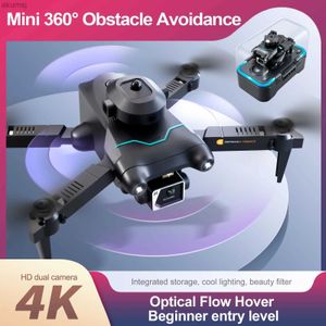 Drones S96 Mini véhicule aérien sans pilote pliable avion télécommandé avion à quatre axes pour éviter les obstacles de tous les côtés YQ240129