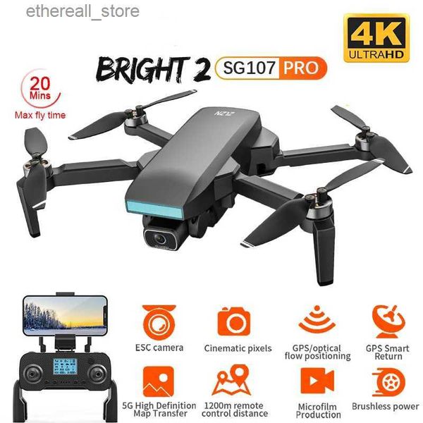 Drones SG107 Pro Mini Drone avec WIFI professionnel 4K HD double caméra FPV quadrirotor flux optique contrôle gestuel Rc DronFor Q231108