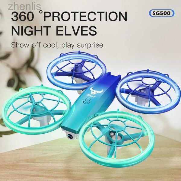 Drones SG500 2.4g Mini RC Drone Cool Light Photography Roll quatre hélicoptères One Click Takeoff Professional Drone Childrens Toys D240509