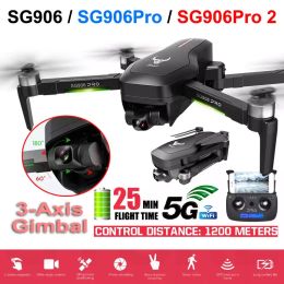 DRONES SG906 PRO 2 GPS avec 3 axes stabilisant auto-stabilisant WiFi FPV 4k Camera Dron Brushless Quadcopter Zll SG906PRO MAX PRO2