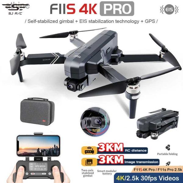 Drones SJRC F11S 4K Pro GPS Drone 4K professionnel RC quadrirotor avec caméra pliable 2 axes stabilisé cardan 5G WiFi FPV Drones YQ240129