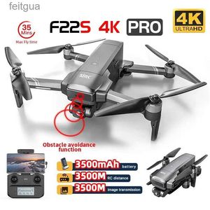 Drones SJRC F22 / F22S 4K Pro Dron con Camera Obstacle Evitive 3.5 km 2 ejes EIS Gimbal 5G Wifi GPS RC Quadcopter Professional Dron YQ240211