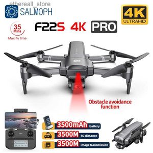 Drones SJRC F22S 4K Pro Drone avec caméra évitement d'obstacles 3.5KM 2 axes EIS cardan 5G WIFI GPS FPV quadrirotor professionnel RC Dron Q231108