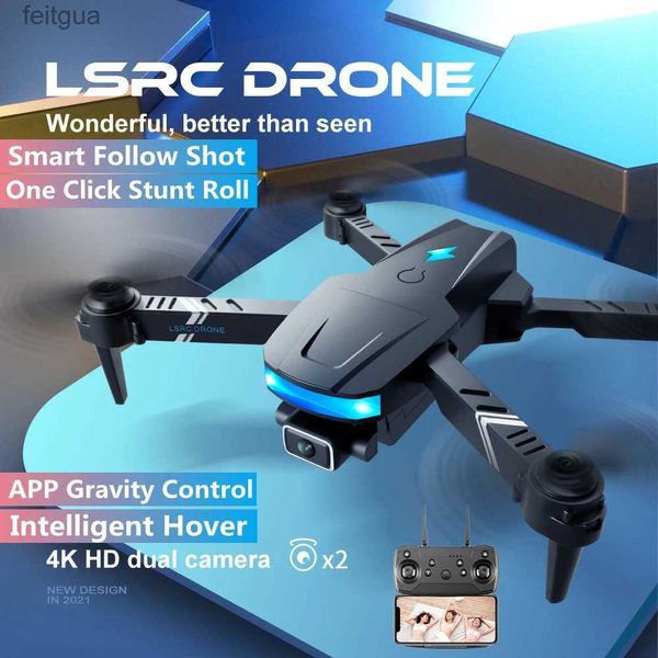 Drones Photo intelligente suivre WiFi FPV RC Drone 2.4G 4K double caméra 360 cascadeur rouleau capteur de gravité hauteur tenir télécommande quadrirotor YQ240211