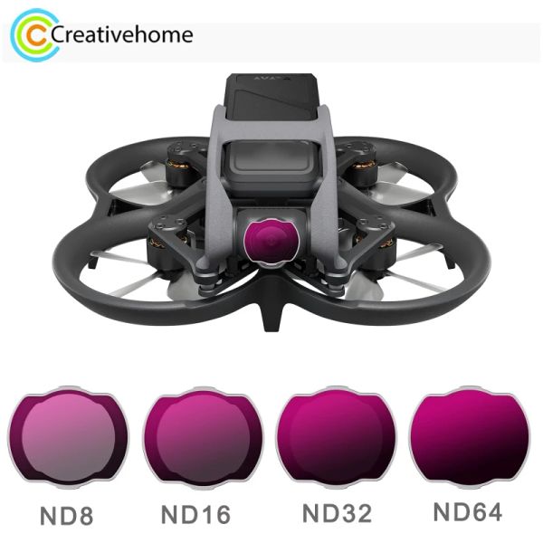 Drones Startrc 4 dans le 1 nd Filtre de réduction de lumière définie pour DJI Avata Drone ND8 + ND16 + ND32 + ND64 ACCESSOIRES DE FILTRES DE LES