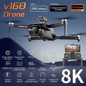 Drones adaptés à V168 DRONE 8K 5G GPS PROFESSIONNEMENT HIRDÉCINITION PHOTOGRAPHIE DUAL CAMERIE CAMER