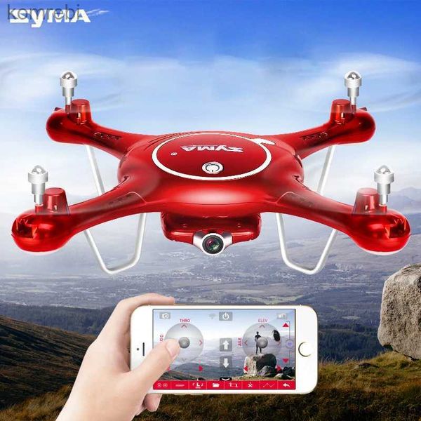 Drones Syma X5UW Drone WiFi caméra HD 720P Transmission en temps réel FPV 2.4G 4CH RC hélicoptère Quadrocopter contrôle Mobile VS X5SW X5C 24313