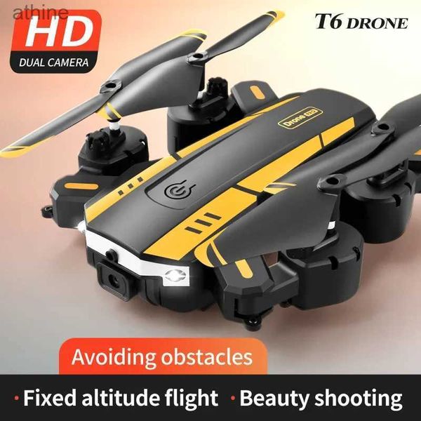 Drones T6 pliant haute définition photographie aérienne Drone quatre axes avion enfants télécommande jouet avion résistant aux chocs YQ240129