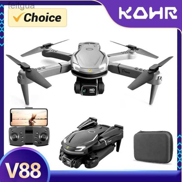 Drones TOSR V88 WIFI FPV Gran angular Altura Holding Plegable HD 1080P Cámara Quadcopter Control remoto Helicóptero Drone Juguete para niños YQ240213