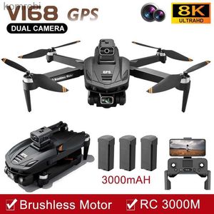 Drones V168 MAX PRO Drone 8K GPS professionnel avec caméra HD vidéo 4k 5G WIFI FPV sans brosse RC quadrirotor évitement d'obstacle UAV cadeau 24313