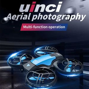 Drones V8 nouveau Mini Drone 10K Ultra HD caméra WiFi FPV pneumatique maintien d'altitude pliable quadrirotor RC Drone quadrirotor jouet cadeau YQ240129