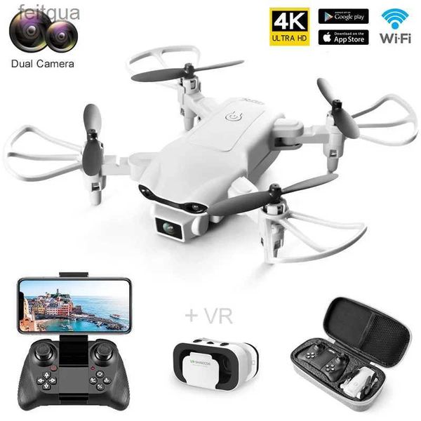 Drones V9 de largo alcance Wifi FPV Mini VR Drone 4K Fotografía aérea Quadcopter plegable con cámaras duales RC Helicópteros Juguetes Devolución gratuita YQ240211