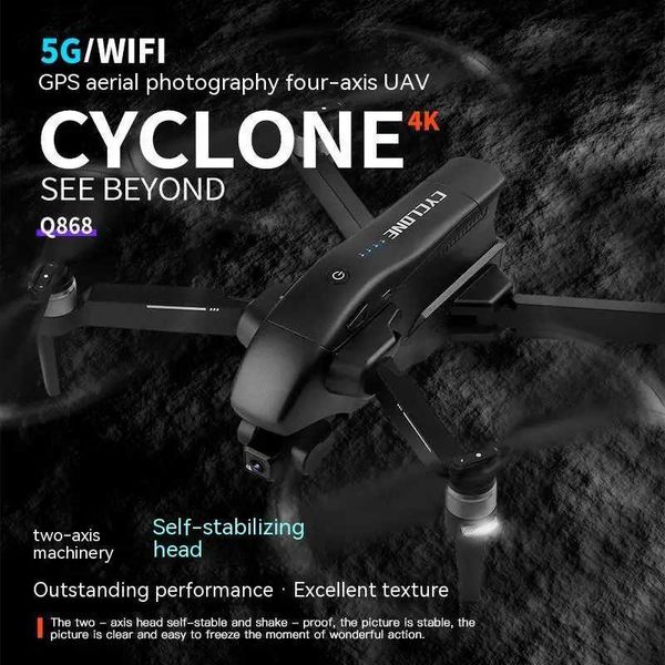 Drones Weili Q868 GPS Fotografía aérea de un vehículo aéreo no tripulado de cuatro ejes con cámara Pan Tilt 5G Transmisión de imagen Control remoto YQ240129