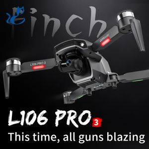 Drones con cámara 4K ESC para adultos GPS Drone 3 Axis Gimbal Dron Largo tiempo de vuelo Sígueme Modo Cool Thing 5G Wifi FPV Eléctrico/RC Motor sin escobillas L106 Pro 3