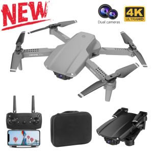 Drones wlr/c e99 pro rc mini drone 4k dubbele camera wifi fpv luchtfotografie helikopter opvouwbare quadcopter dron speelgoed