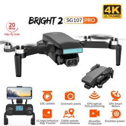 Drones zll sg107 mini drone met wifi profesional 4k hd dubbele camera fpv quadcopter optische stroom gebaarregeling sg107 pro rc dron