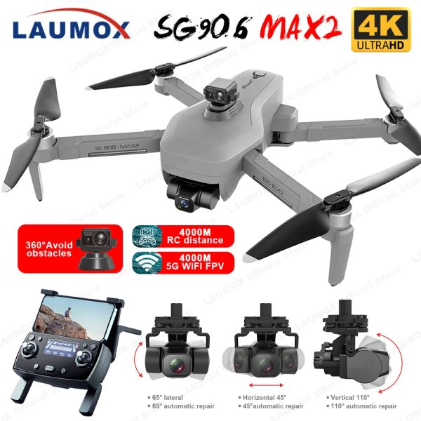 Drones ZLL SG906 MAX2 Drone 4K Cámara profesional Láser Evitación de obstáculos 3 ejes Gimbal SG906 MAX 5G WIFI GPS RC Quadcopter Dron