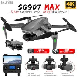Drones ZLL SG907 MAX GPS Drone professionnel 4K HD ESC caméra 5G FPV WiFi avec vol à cardan 3 axes 25 Minutes RC quadrirotor sans brosse YQ240129