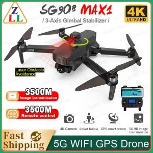 DRONES ZLL SG908 MAX / SG908 PRO GPS DRONE 4K Professional 3Axis Gimbal HD Camera 5G WiFi Dron 3Km RC Helicopter Quadcopter vs SG906