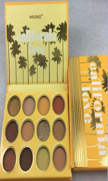 Drop California Love Paleta de sombras de ojos de 12 colores Juego de maquillaje Orange Pumpkin Palette8202041