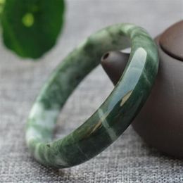 Pulseras de Jades de Guizhou verdes naturales más baratas, brazaletes redondos, regalo para mujeres, accesorios de joyería de moda Jades 332c