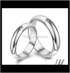Drop Delivery 2021 Fashion Ture 925 Pure Sterling Wedding Paar Rings Man en Momen Luxury Styles Sier Ring Jewelry Model Nodot R1217433