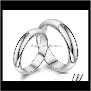 Drop Delivery 2021 Mode Ture 925 Pur Sterling Couple De Mariage Anneaux Homme Et Momen Styles De Luxe Sier Bague Bijoux Modèle Nodot R252c