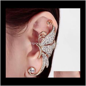 Boucles d'oreilles papillon elfe sans perçage, bijoux à la mode, manchette d'oreille, livraison directe, 2021, 0T29O