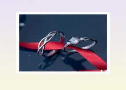 Livraison de drop 2021 Jewelry S925 Sterling Sier Zircon Line Shape Anneaux pour Couple Fashion of LFCRE8198826