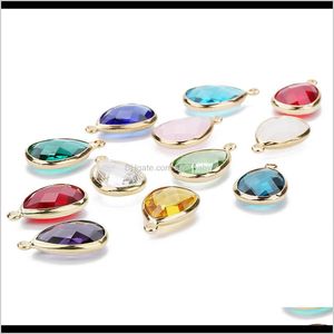 Drop Delivery 2021 Femmes Verre Cristal Perle Larme Cuivre Perles En Vrac Connecteur Pour Charme Ras Du Cou Bracelet Boucles D'oreilles Collier Bijoux À Bricoler Soi-Même Mak