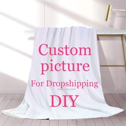 Drop Diy aangepaste foto flanellen dekenbriefbrieven aan mijn dochter Express Love 3d print sherpa dekens op bedden 220607