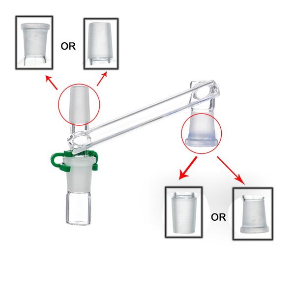 Drop Down Reclaim Catcher Accessoires pour fumeurs Adaptateur mâle femelle pour conduites d'eau en verre Bong