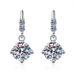 Drop Earring 925 Sterling zilveren Moissanite diamanten oorbellen met Gra-certificaat