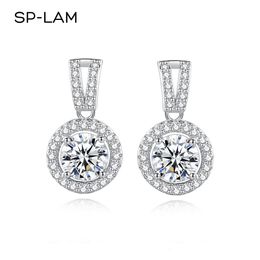 Boucles d'oreilles goutte 925 argent femmes luxe réel GRA I Ct mariée mariage fiançailles boucle d'oreille bijoux fins 240301