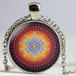 Collier pendentif bouddhiste Sri Yantra, à la mode, géométrie sacrée, bijoux Sri Yantra, entier 1295E