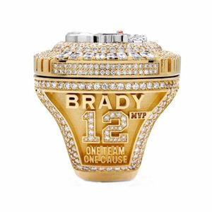 Drop pour - Saison Tampa Bay Tom Brady Football Championship Ring toute bague de sport Nous avons un message US 210924341V