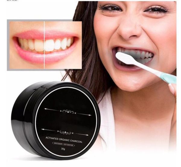 Trop dans le stock Utiliser les dents de dents poudre de nettoyage d'hygiène orale Emballage de tarte à charbon de bambou activé de bambous Actium 3147266