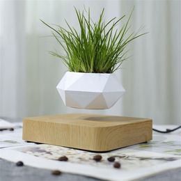 Drop Levitating Air Bonsai Pot Rotatie Bloemplanters Magnetische suspensie Drijvende planten Home Y200723240H