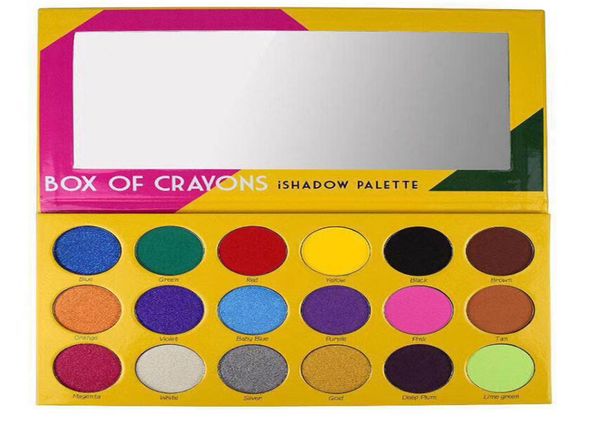 Drop maquillage Palette de fards à paupières de crayons de crayons Ishadow Palette Cosmetics 18 Colours Shimmer Beauty Matte Feed Shadow The Crayo3607407