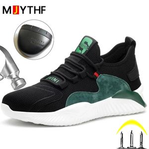 Drop Men Dames Werkschoenen stalen teen cap veiligheid laarzen Europese standaard anti-smash anti-punctie sportschoenen veiligheidsschoenen 24042222