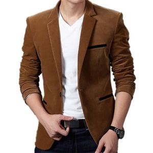 Drop Mens modemerk Blazer British S Style Casual Slim Fit Suit Jack Male Blazers Coat voor 220822