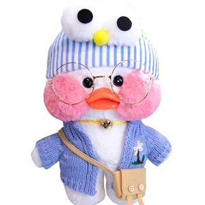 Jouets en peluche 30cm, dessin animé mignon LaLafanfan café jouet canard en peluche doux Kawaii poupée oreiller cadeau de saint valentin 220218