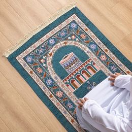 Trop de prière tapis pour le culte musulman à genoux couverture de porte du sol