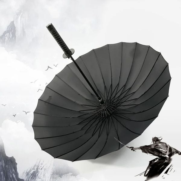 Drop Samurai Sword Umbrella Japanese Ninja Ninja Rain Rain Umbrellas rectas Manejo largo 240329 grande a prueba de viento 240329