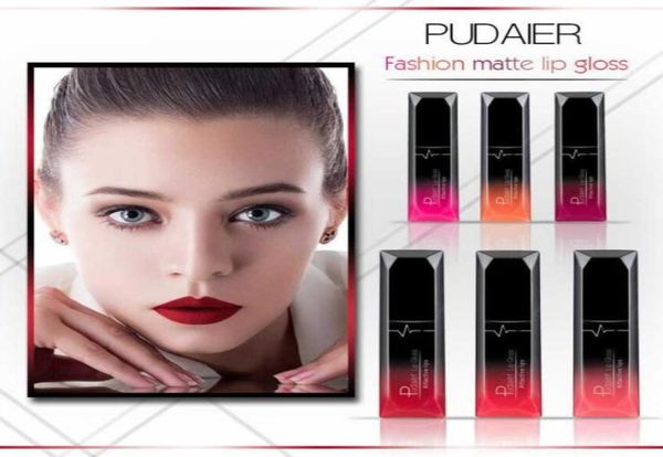 Drop Ship Epack Pudaier LipGloss liquide imperméable à l'eau rouge à lèvres mat métallique pour le maquillage des lèvres longue durée mat nu brillant à lèvres Glos7828580