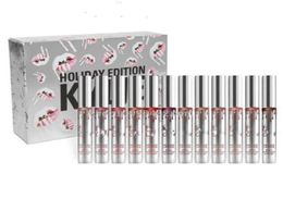 DROP SHIP K Cosmetics Colección de cumpleaños brillo de labios kit de 12 piezas vacaciones 12 días edición de vacaciones lápiz labial mate por entrega rápida 322T5384836