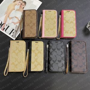 Drop envío Case de teléfono de billetera de lujo para iPhone 15 14 13 12 11 Pro Max X XS XR 8 7 más Proporcionada de cuero de moda premium Cubierta de diseñador de bolsas de caparazón trasera