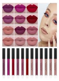 Drop Ship Otwo O Matt Liquid Lip Gloss Make -up Langdurige waterdichte lip Make -up fluweel Matte vloeistof Lipstick Gloss 12PCSlot2915257