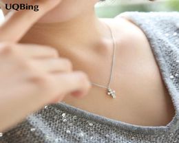 Livraison directe 925 argent chaîne colliers strass pendentifscolliers bijoux collier Colar de Plata vente chaude 7224287