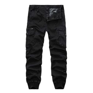 Envío de la gota otoño hombres militar cargo pantalones algodón casual camuflaje pantalones de chándal joggers pantalon hombre 30-38 XP29 Y0927